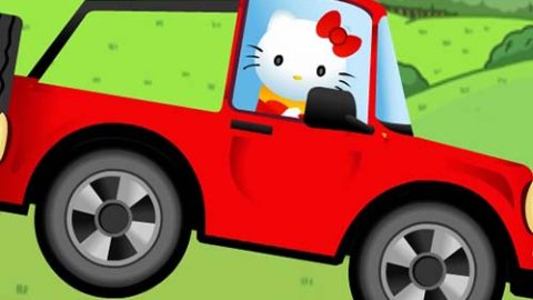 hello kitty desafio de conduccion de coche
