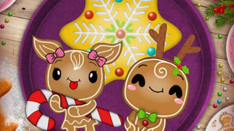 Colorear Pan de Jengibre Navideño