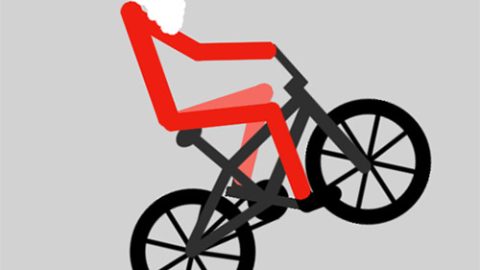 Stickman Noel Caballito en Bicicleta BMX