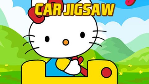 Lindo Rompecabezas del Coche de Kitty