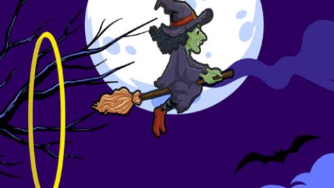 Bruja Voladora de Halloween