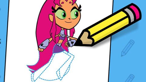 Cómo dibujar a Starfire