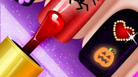 Uñas Brillantes De Halloween