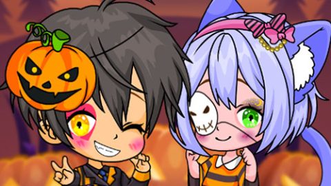 Pareja Chibi de Halloween