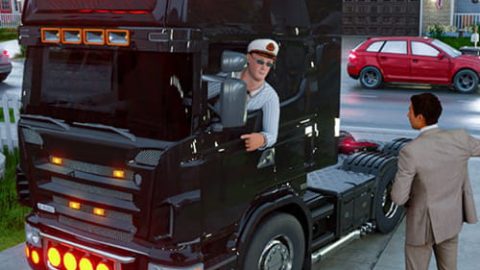 Crazy car transport truck