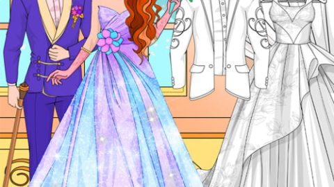 Vestir para la Boda y Colorear