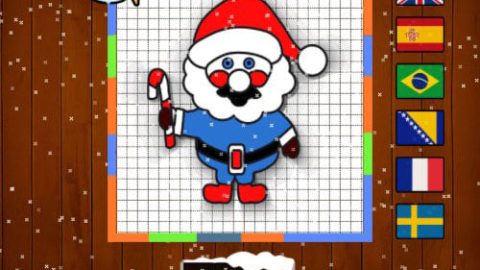Papá Noel para colorear fácil