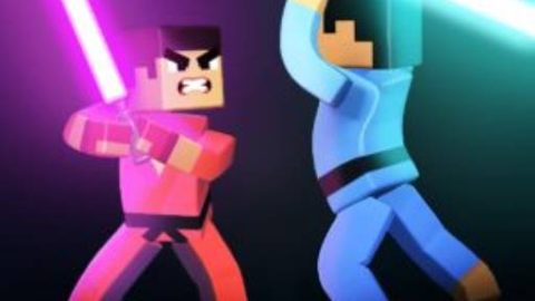 3D Block Gladiator: Sword Draw