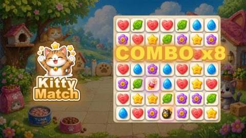 Kitty Match 3 puzzle game
